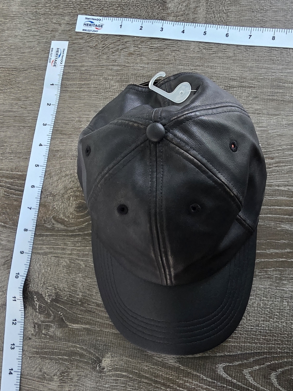 GAP Black Leather-Look Baseball Cap